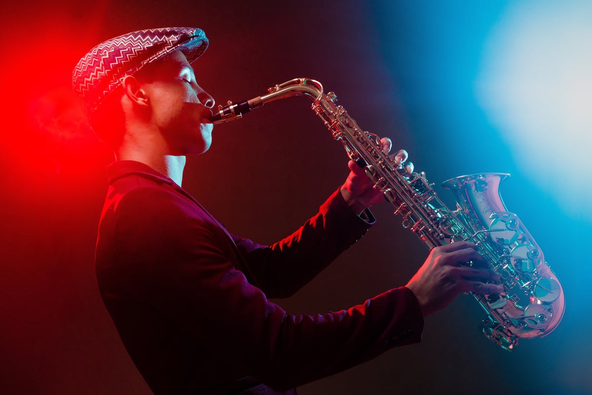 Musician Playing the Saxophone